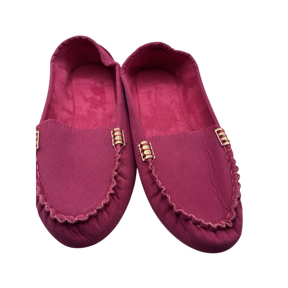 XIU XIAN Fuchsia Faux Suede Slip On Shoes Size 89